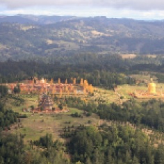 Buddhist temple on the hillside